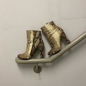 Snakeskin Bootie